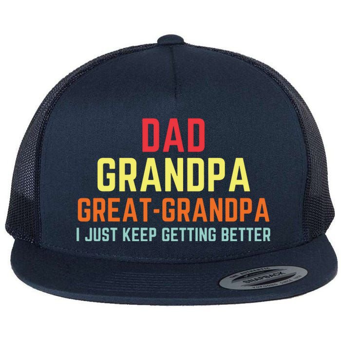 Retro Dad Grandpa Great Grandpa Flat Bill Trucker Hat