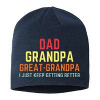 Retro Dad Grandpa Great Grandpa Sustainable Beanie