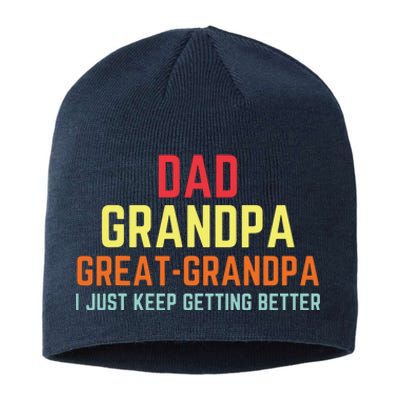 Retro Dad Grandpa Great Grandpa Sustainable Beanie