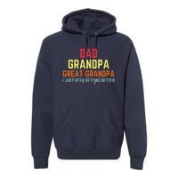 Retro Dad Grandpa Great Grandpa Premium Hoodie