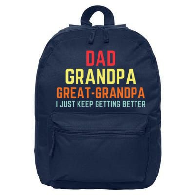 Retro Dad Grandpa Great Grandpa 16 in Basic Backpack