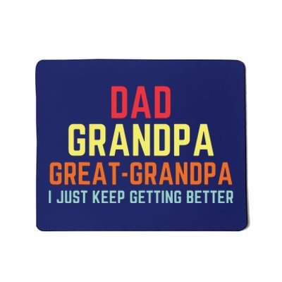 Retro Dad Grandpa Great Grandpa Mousepad