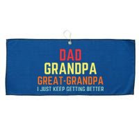 Retro Dad Grandpa Great Grandpa Large Microfiber Waffle Golf Towel