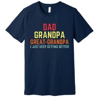 Retro Dad Grandpa Great Grandpa Premium T-Shirt