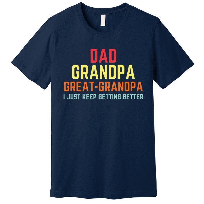 Retro Dad Grandpa Great Grandpa Premium T-Shirt