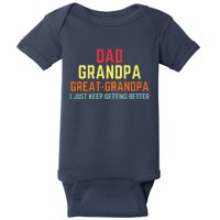 Retro Dad Grandpa Great Grandpa Baby Bodysuit