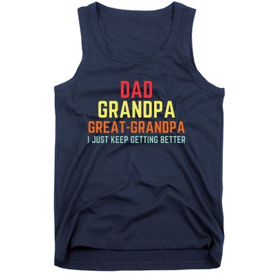 Retro Dad Grandpa Great Grandpa Tank Top