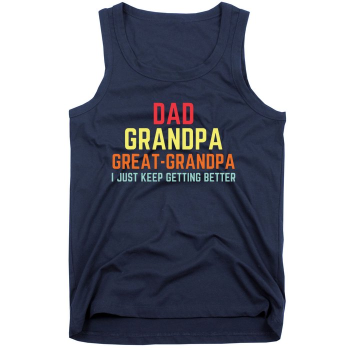 Retro Dad Grandpa Great Grandpa Tank Top