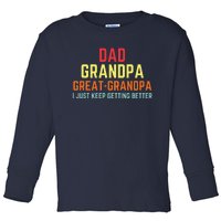 Retro Dad Grandpa Great Grandpa Toddler Long Sleeve Shirt