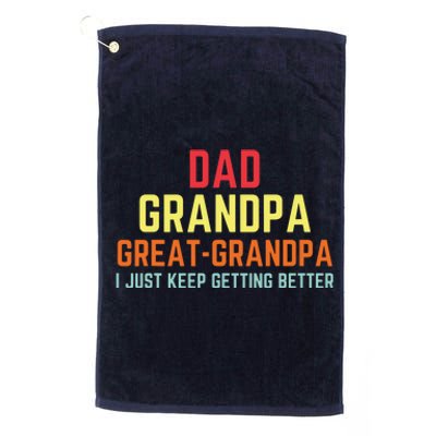 Retro Dad Grandpa Great Grandpa Platinum Collection Golf Towel