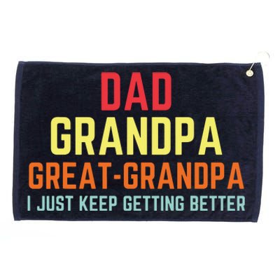 Retro Dad Grandpa Great Grandpa Grommeted Golf Towel