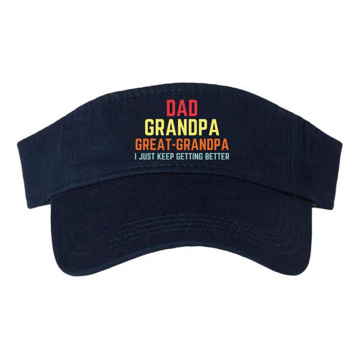 Retro Dad Grandpa Great Grandpa Valucap Bio-Washed Visor