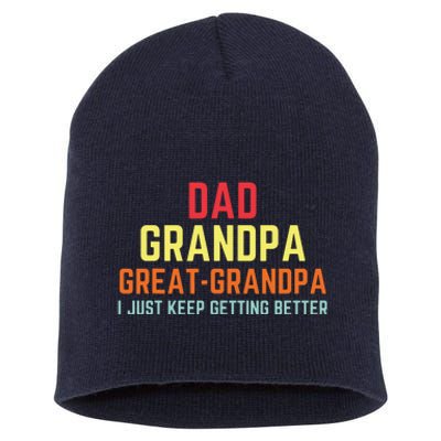 Retro Dad Grandpa Great Grandpa Short Acrylic Beanie