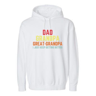 Retro Dad Grandpa Great Grandpa Garment-Dyed Fleece Hoodie