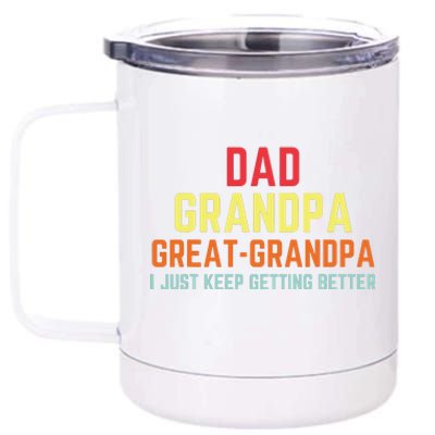 Retro Dad Grandpa Great Grandpa 12 oz Stainless Steel Tumbler Cup