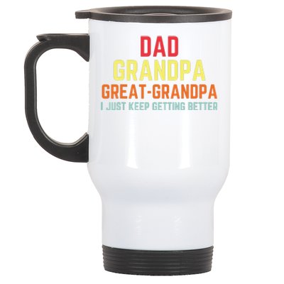 Retro Dad Grandpa Great Grandpa Stainless Steel Travel Mug