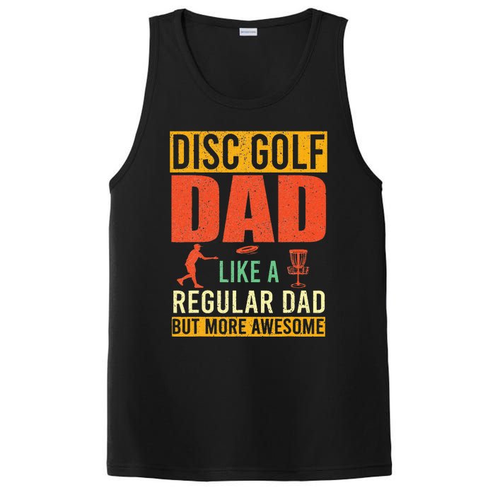 Retro Disc Golf Dad Funny Saying Disc Golfing Fathers Day PosiCharge Competitor Tank