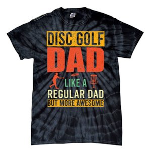 Retro Disc Golf Dad Funny Saying Disc Golfing Fathers Day Tie-Dye T-Shirt