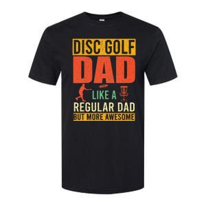 Retro Disc Golf Dad Funny Saying Disc Golfing Fathers Day Softstyle CVC T-Shirt