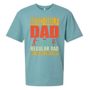 Retro Disc Golf Dad Funny Saying Disc Golfing Fathers Day Sueded Cloud Jersey T-Shirt