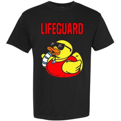 Rubber Duck Graphic Parody Lifeguard Garment-Dyed Heavyweight T-Shirt