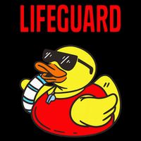 Rubber Duck Graphic Parody Lifeguard Flatbill Hat
