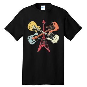 Retro Distressed Guitar Collection Rock Music Fan Tall T-Shirt