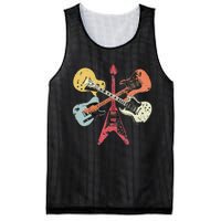 Retro Distressed Guitar Collection Rock Music Fan Mesh Reversible Basketball Jersey Tank