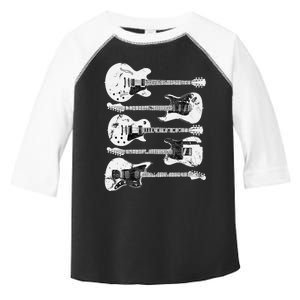 Retro Distressed Guitar Collection Rock Music Fan Toddler Fine Jersey T-Shirt