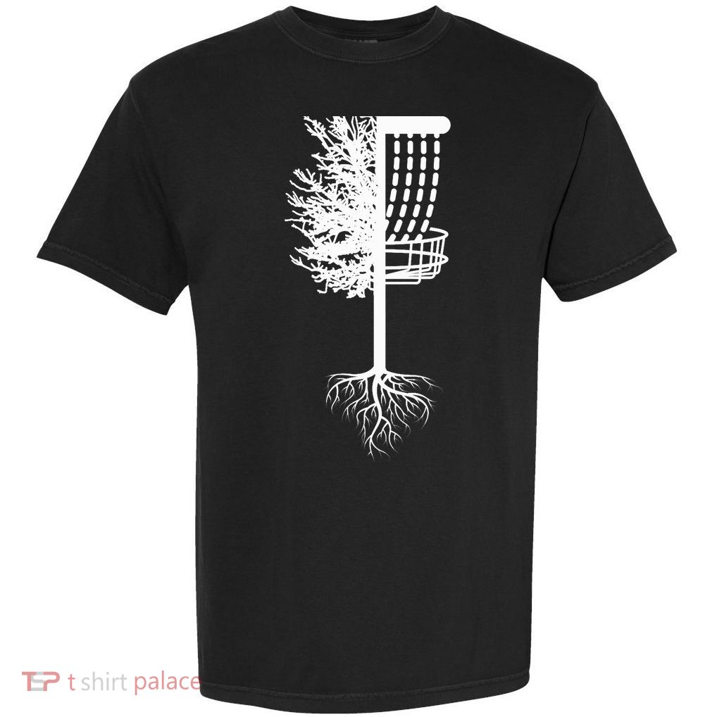 Retro Disc Golf Basket Tree Frisbee Golf Matching Garment-Dyed Heavyweight T-Shirt