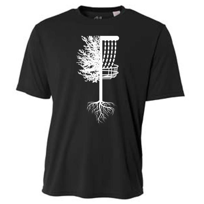 Retro Disc Golf Basket Tree Frisbee Golf Matching Cooling Performance Crew T-Shirt