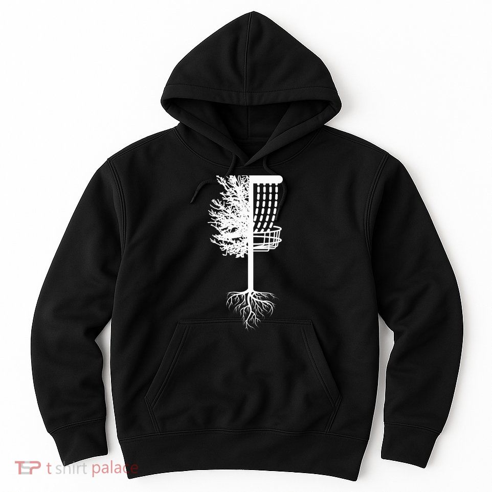 Retro Disc Golf Basket Tree Frisbee Golf Matching Hoodie