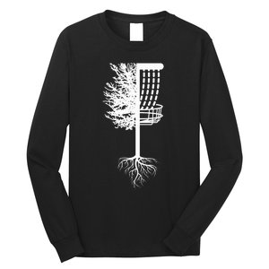 Retro Disc Golf Basket Tree Frisbee Golf Matching Long Sleeve Shirt