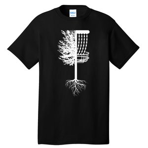 Retro Disc Golf Basket Tree Frisbee Golf Matching Tall T-Shirt