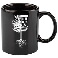 Retro Disc Golf Basket Tree Frisbee Golf Matching 11oz C Handle Ceramic Mug