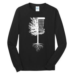 Retro Disc Golf Basket Tree Frisbee Golf Matching Tall Long Sleeve T-Shirt