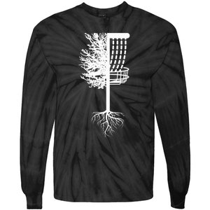 Retro Disc Golf Basket Tree Frisbee Golf Matching Tie-Dye Long Sleeve Shirt