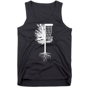 Retro Disc Golf Basket Tree Frisbee Golf Matching Tank Top