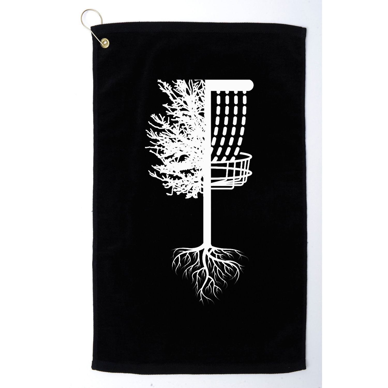 Retro Disc Golf Basket Tree Frisbee Golf Matching Golf Towel