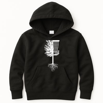 Retro Disc Golf Basket Tree Frisbee Golf Matching Kids Hoodie