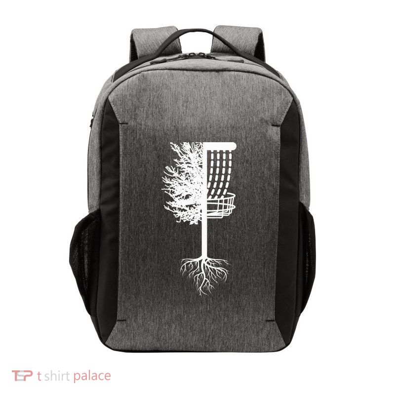 Retro Disc Golf Basket Tree Frisbee Golf Matching Vector Backpack