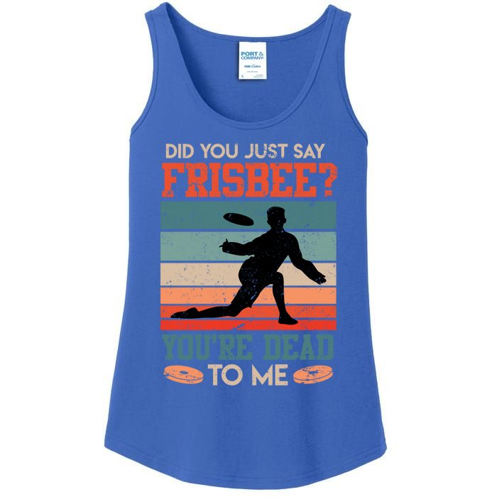 Retro Disc Golf Saying Vintage Disc Golf Ultimate Frisbee Gift Ladies Essential Tank