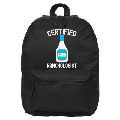 Ranch Dressing Gift Funny Ranch Dressing Sauce Humor 16 in Basic Backpack
