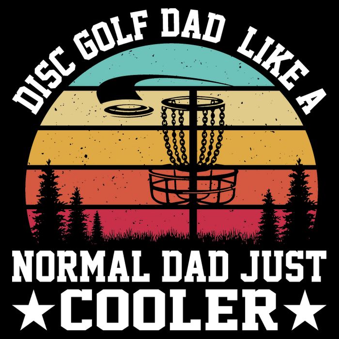 Retro Disc Golf Dad Like Normal Dad Just Cooler Frisbee Stripe Pom Pom Beanie
