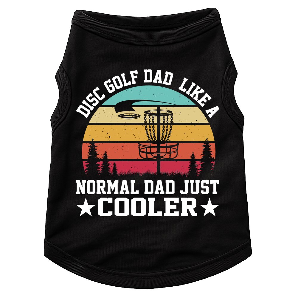 Retro Disc Golf Dad Like Normal Dad Just Cooler Frisbee Doggie Tank