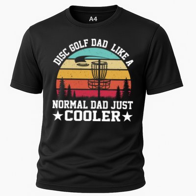 Retro Disc Golf Dad Like Normal Dad Just Cooler Frisbee Performance Shirt