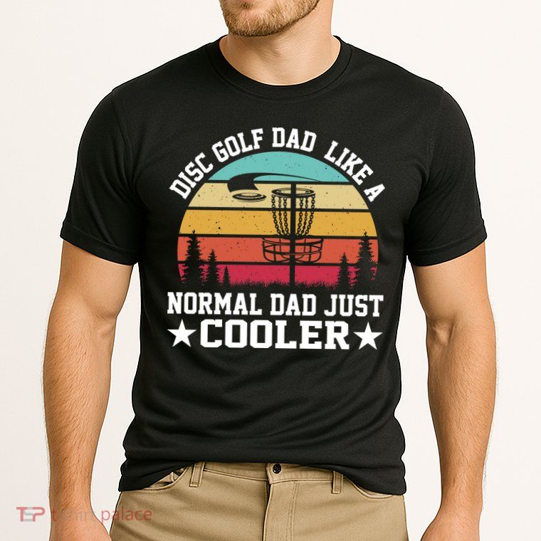 Retro Disc Golf Dad Like Normal Dad Just Cooler Frisbee Performance Shirt