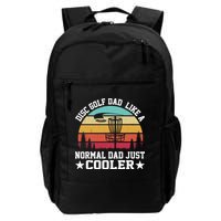 Retro Disc Golf Dad Like Normal Dad Just Cooler Frisbee Backpack