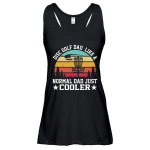 Retro Disc Golf Dad Like Normal Dad Just Cooler Frisbee Ladies Essential Flowy Tank