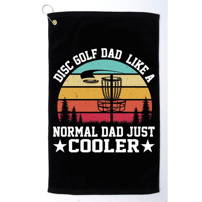 Retro Disc Golf Dad Like Normal Dad Just Cooler Frisbee Golf Towel